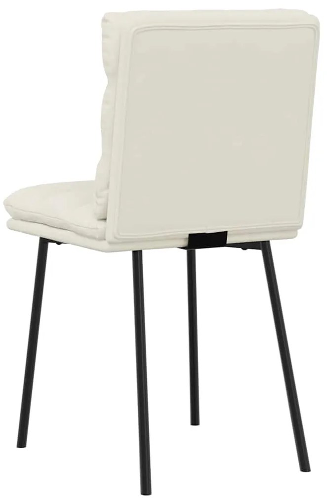 Cadeiras de jantar 6 pcs veludo cor creme