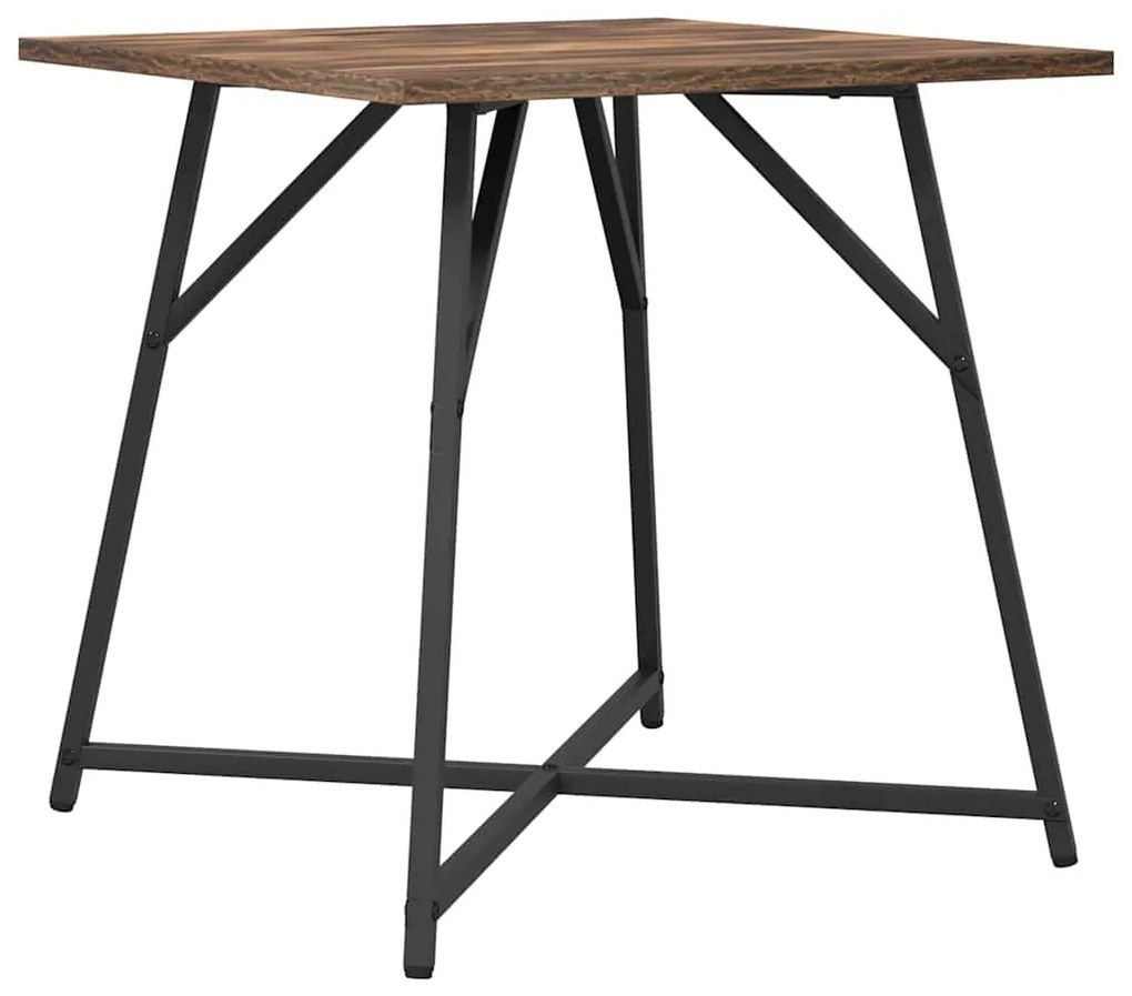 Mesa Lateral vidaXL 2 pcs Carvalho Defumado Madeira Ingenheirada e Met