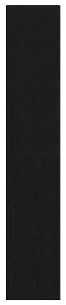 Estantes 2 pcs empilháveis 30x30x80 cm derivados madeira preto