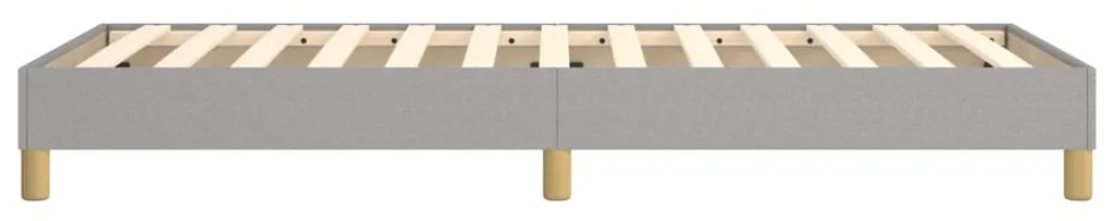 Estrutura de cama sem colchão 80x200 cm tecido cinzento-claro