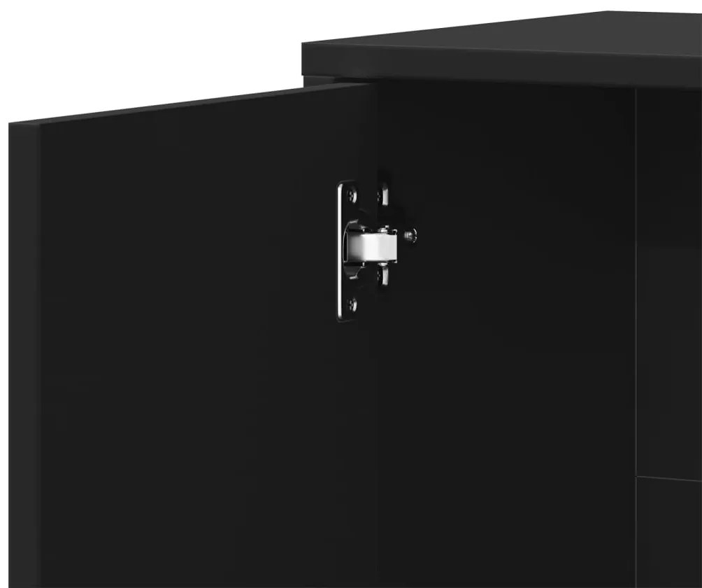 Aparadores 2 pcs 60x31x70 cm derivados de madeira preto