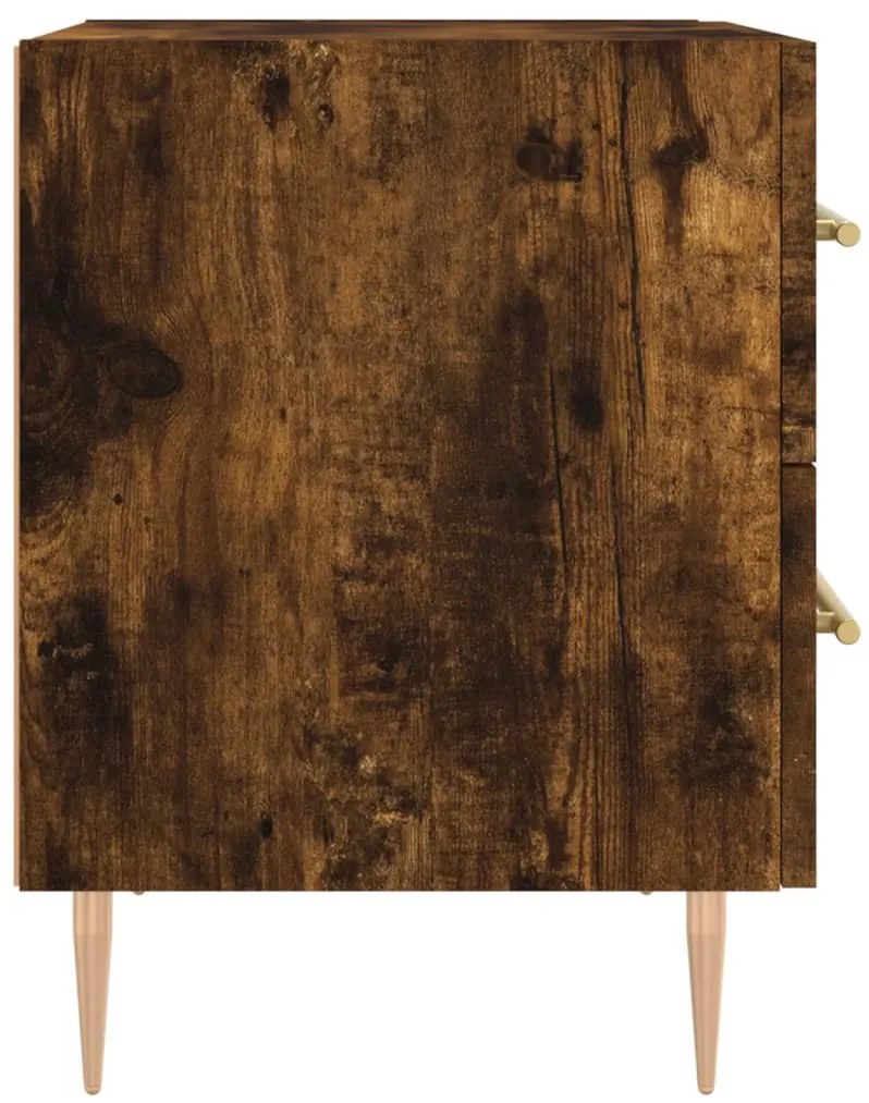 Mesa de cabeceira 2 pcs derivados de madeira carvalho fumado