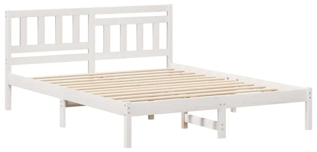 Estrutura da Cama com cabeceira Branco 160 x 200 cm
