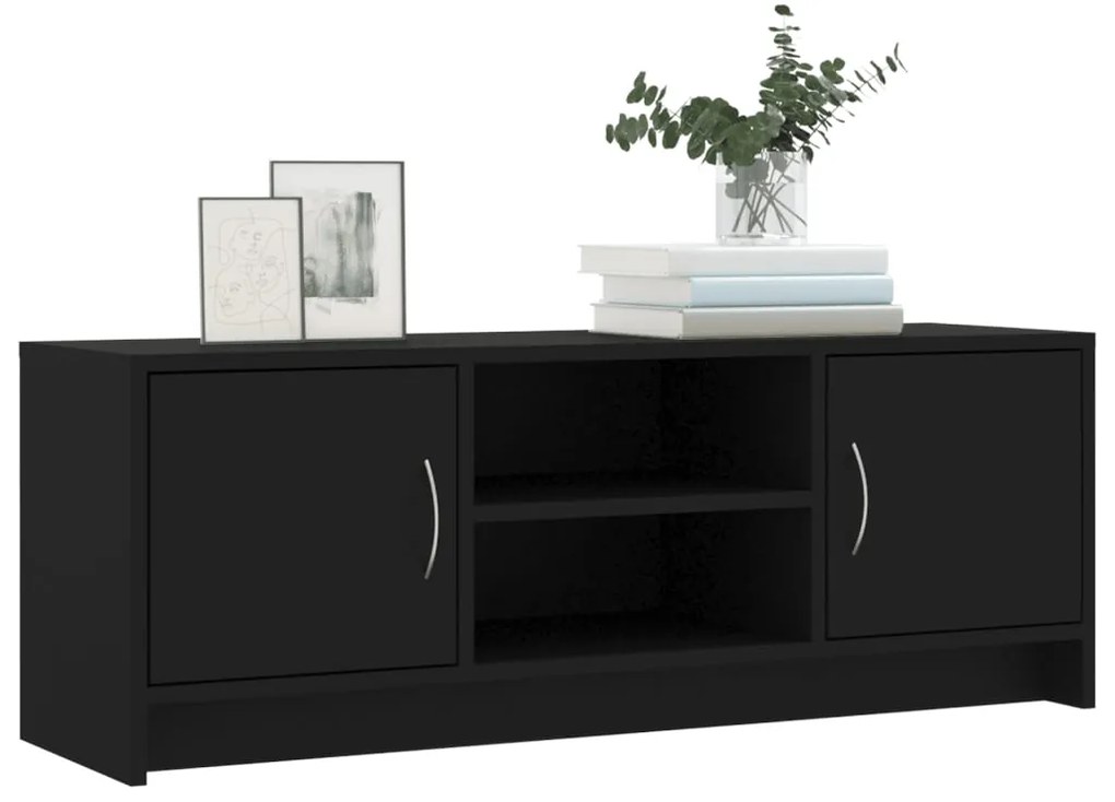 Móvel de TV 102x30x37,5 cm derivados de madeira preto