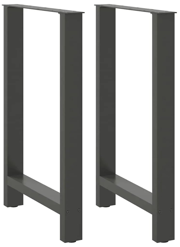 vidaXL Pés para mesa de bar antracite 2 peças 60x(90-91) cm aço