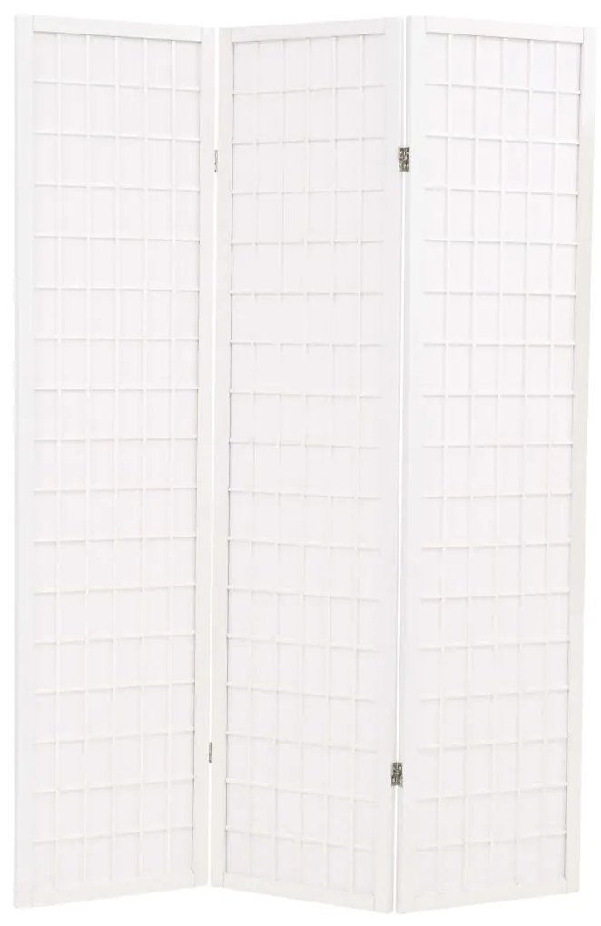 vidaXL Biombo dobrável com 3 painéis estilo japonês 120x170 cm branco