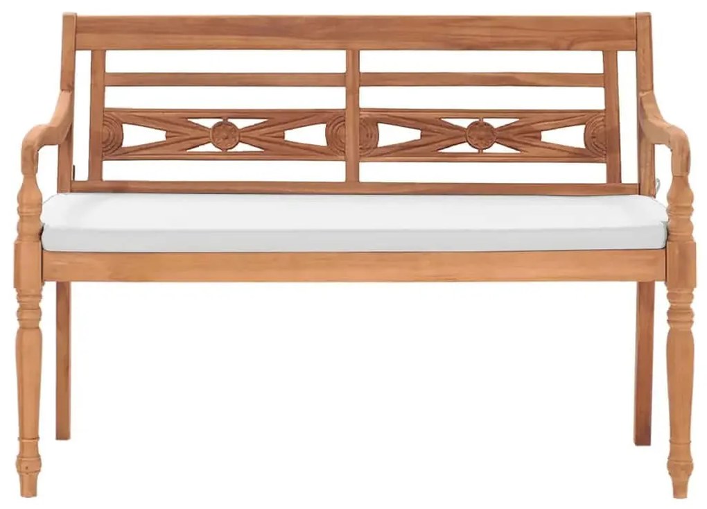 Banco Batávia com almofadões 120 cm teca