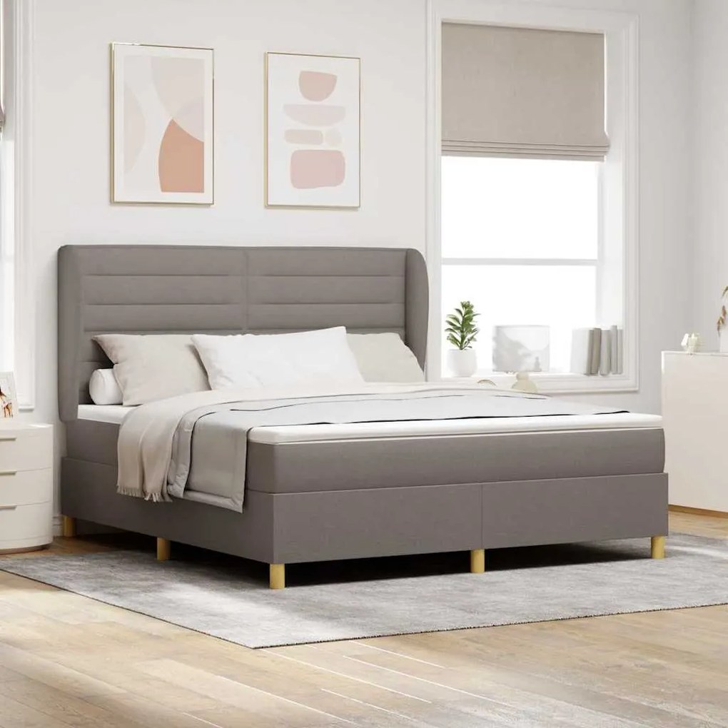 vidaXL Cama Box Springs com Colchão Cinza Escuro 90x190 cm com colchão
