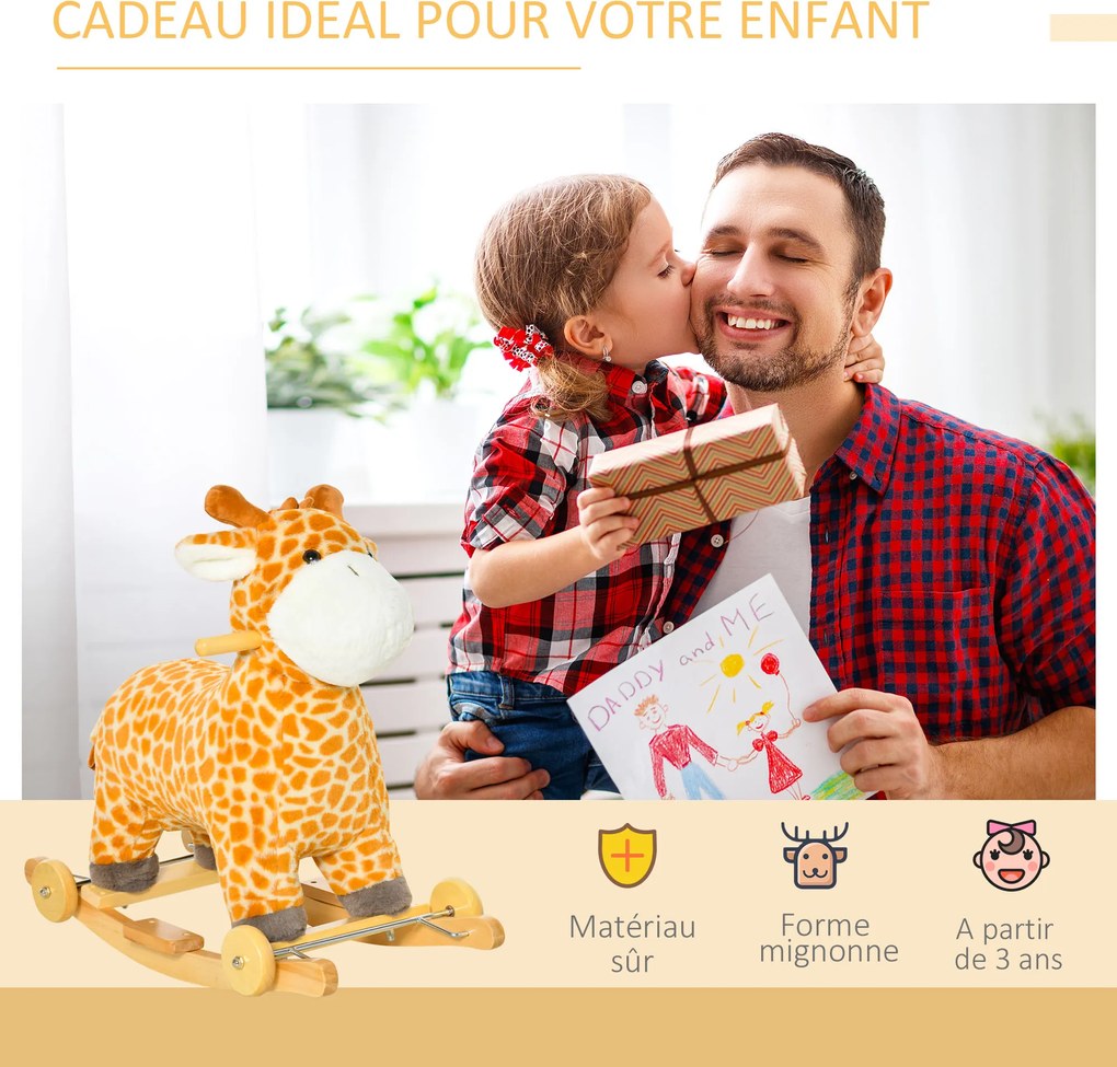 Brinquedo de baloiço em carrinho com rodas 2 em 1