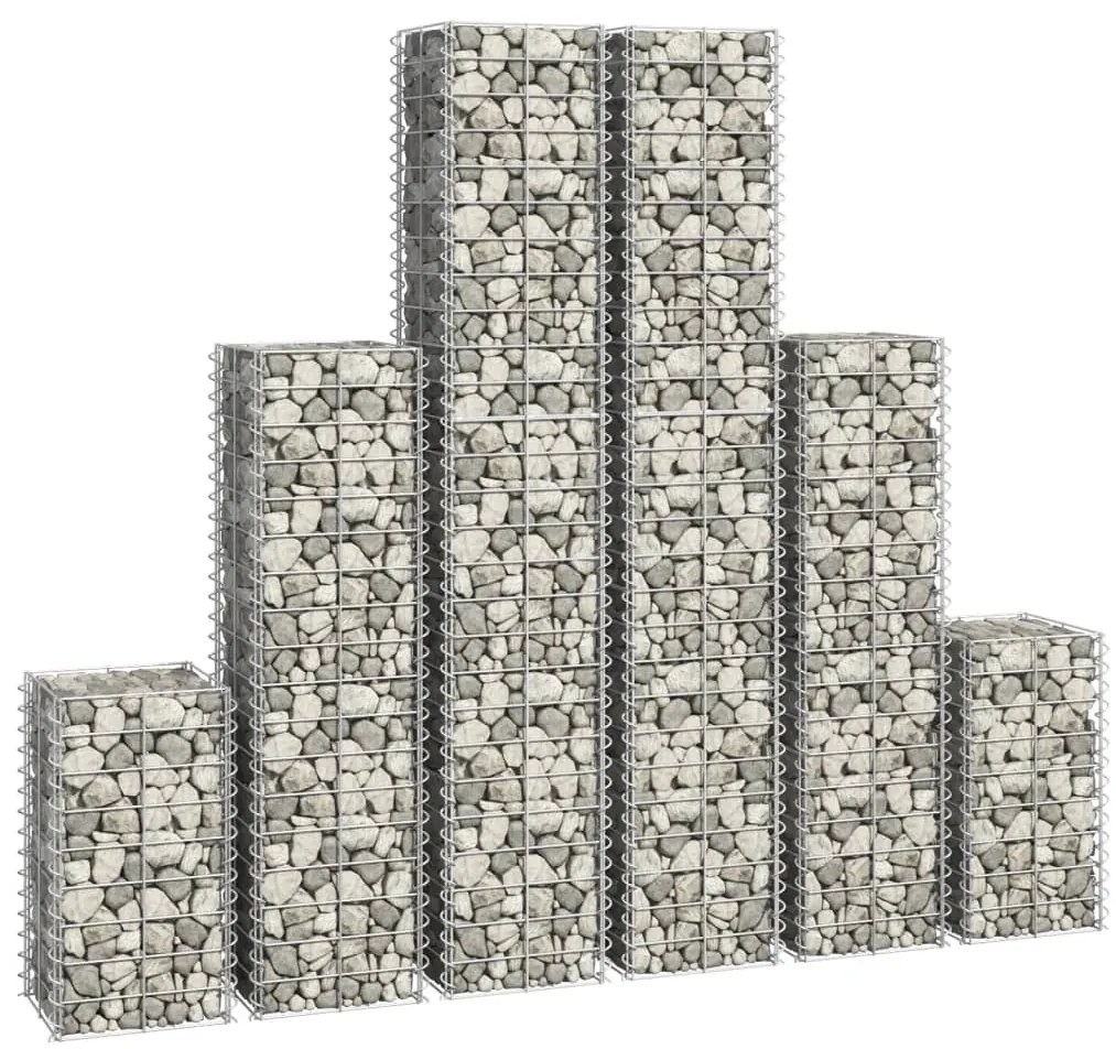 Conjunto de gabiões 6 pcs arame galvanizado