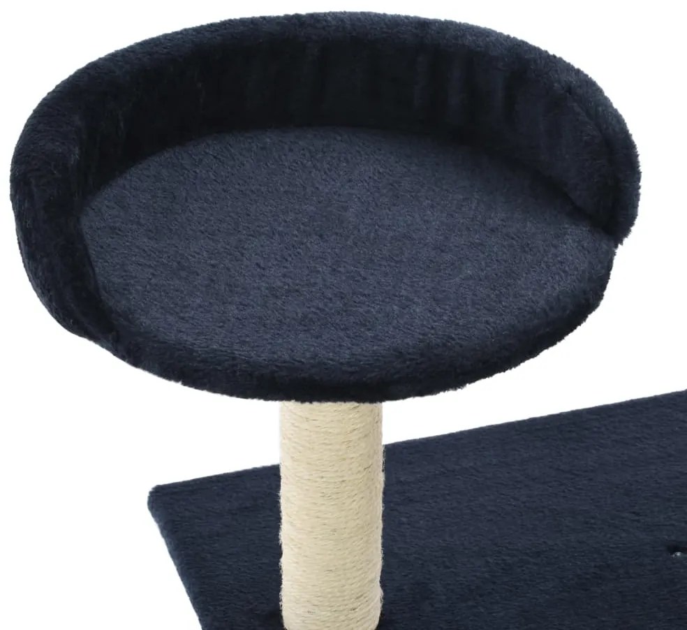 Árvore p/ gatos c/ postes arranhadores sisal 95 cm azul escuro