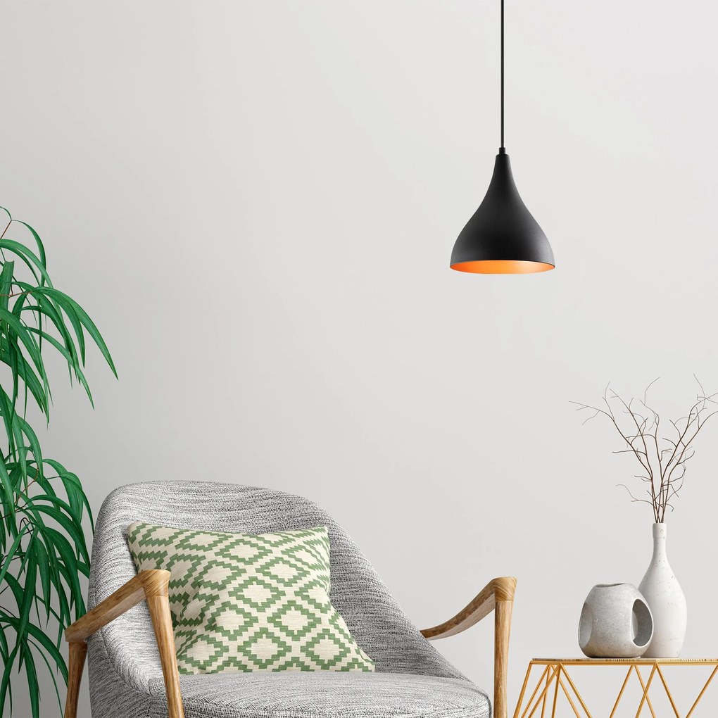 Chandelier Berceste – Preto – 22 cm x 122 cm