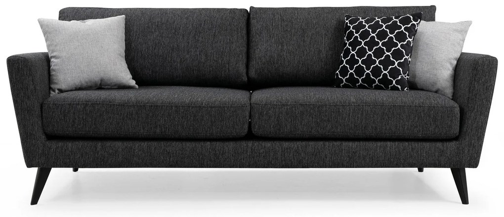 Sofá de 3 Lugares Mayorka – Cinzento Escuro – 215x94x88 cm