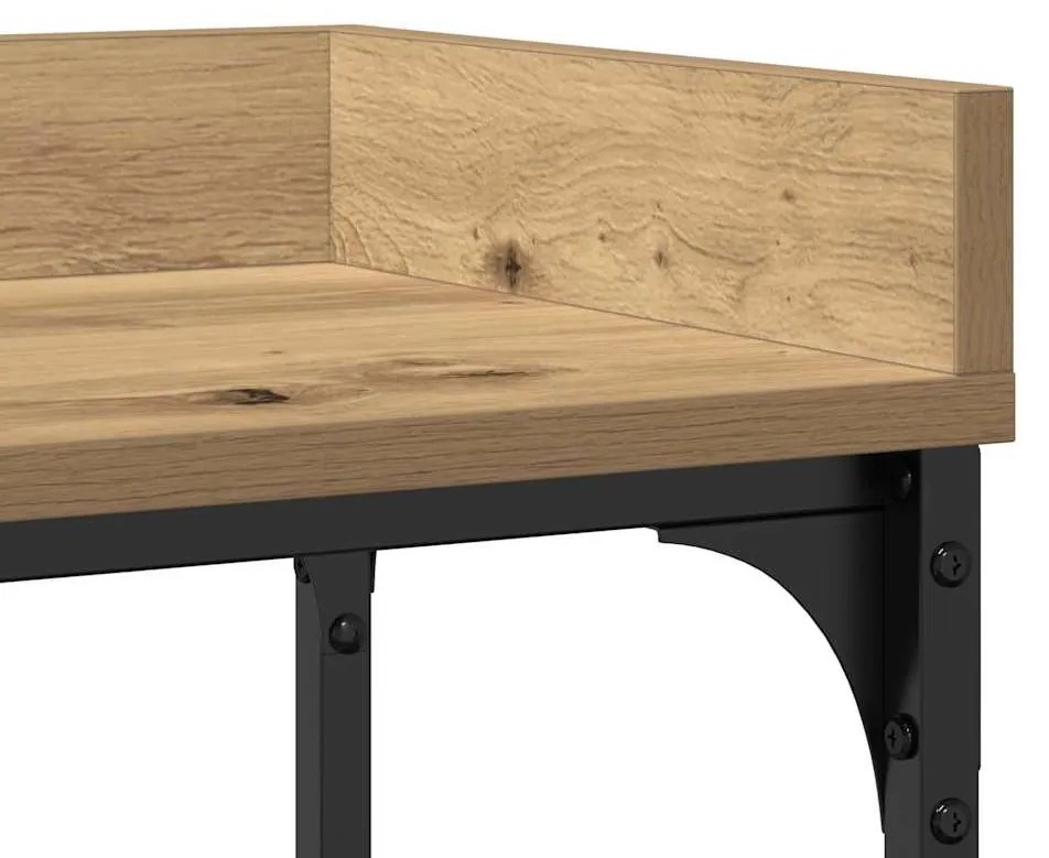 Mesa de Console vidaXL Carvalho Artisan 100x30x80 cm Madeira Engineere