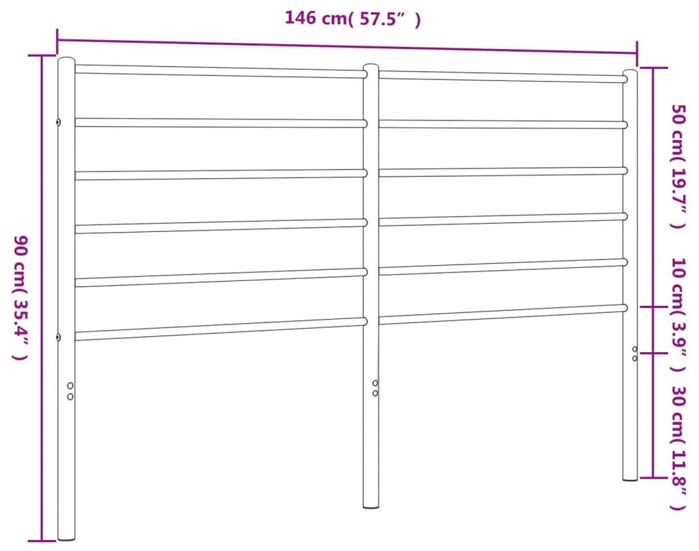 Cabeceira de cama 140 cm metal branco