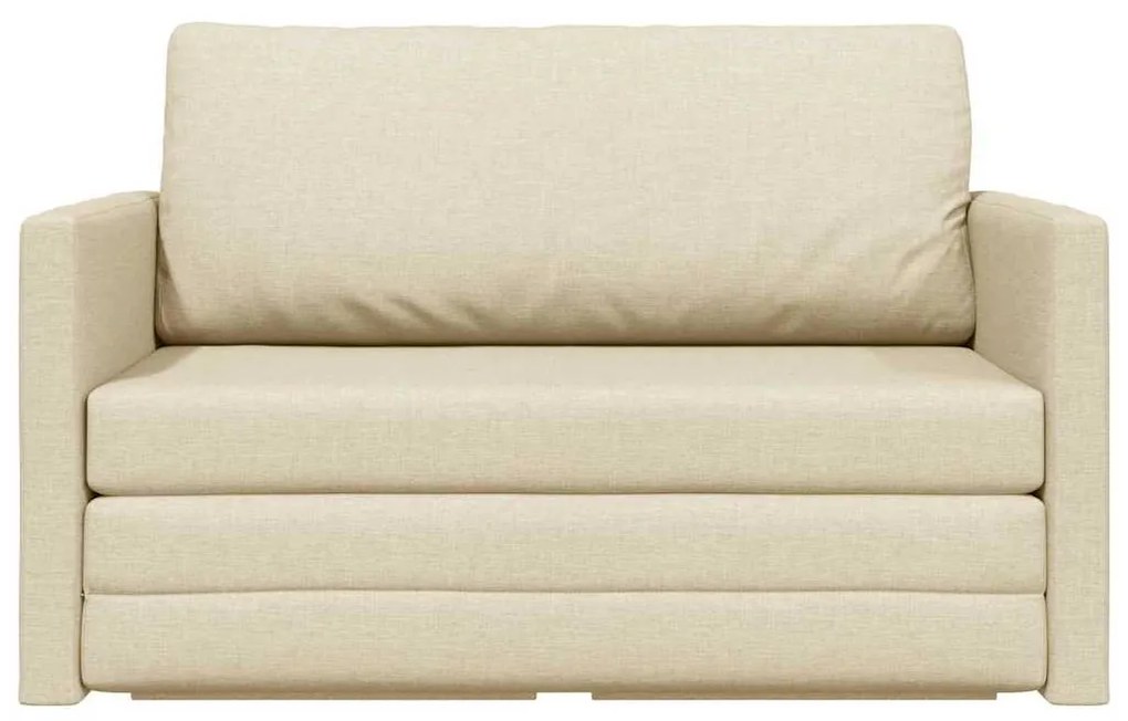 Sofá-Cama 2 em 1 Creme 124x71x78 cm Tecido