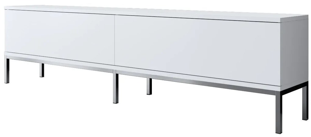 Móvel TV Lord – Branco e Prateado – 180 x 47 x 30 cm