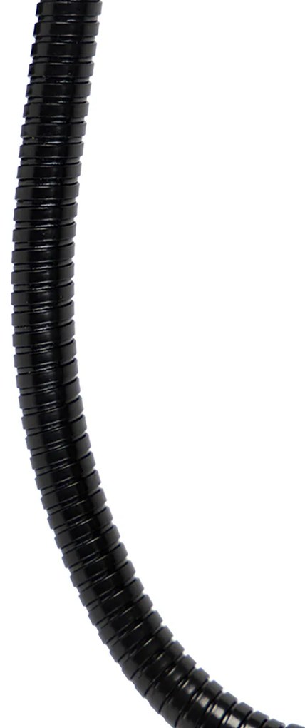 Candeeiro de Parede Preto com Abajur em Veludo Bronze 18cm - Brescia