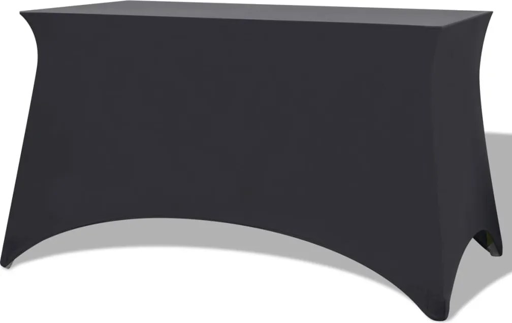 vidaXL Capa extensível para mesa 2 pcs 243x76x74 cm antracite