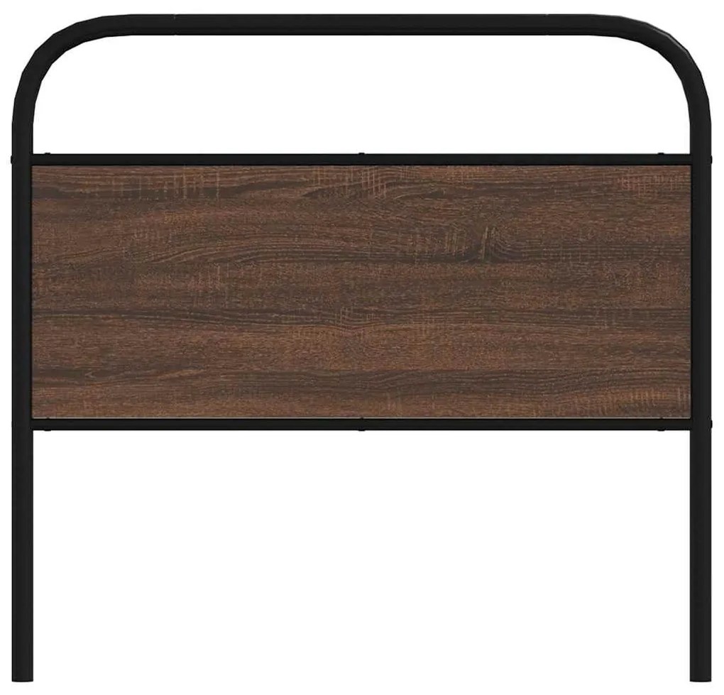 Cabeceira de cama 107cm derivados madeira/aço carvalho castanho