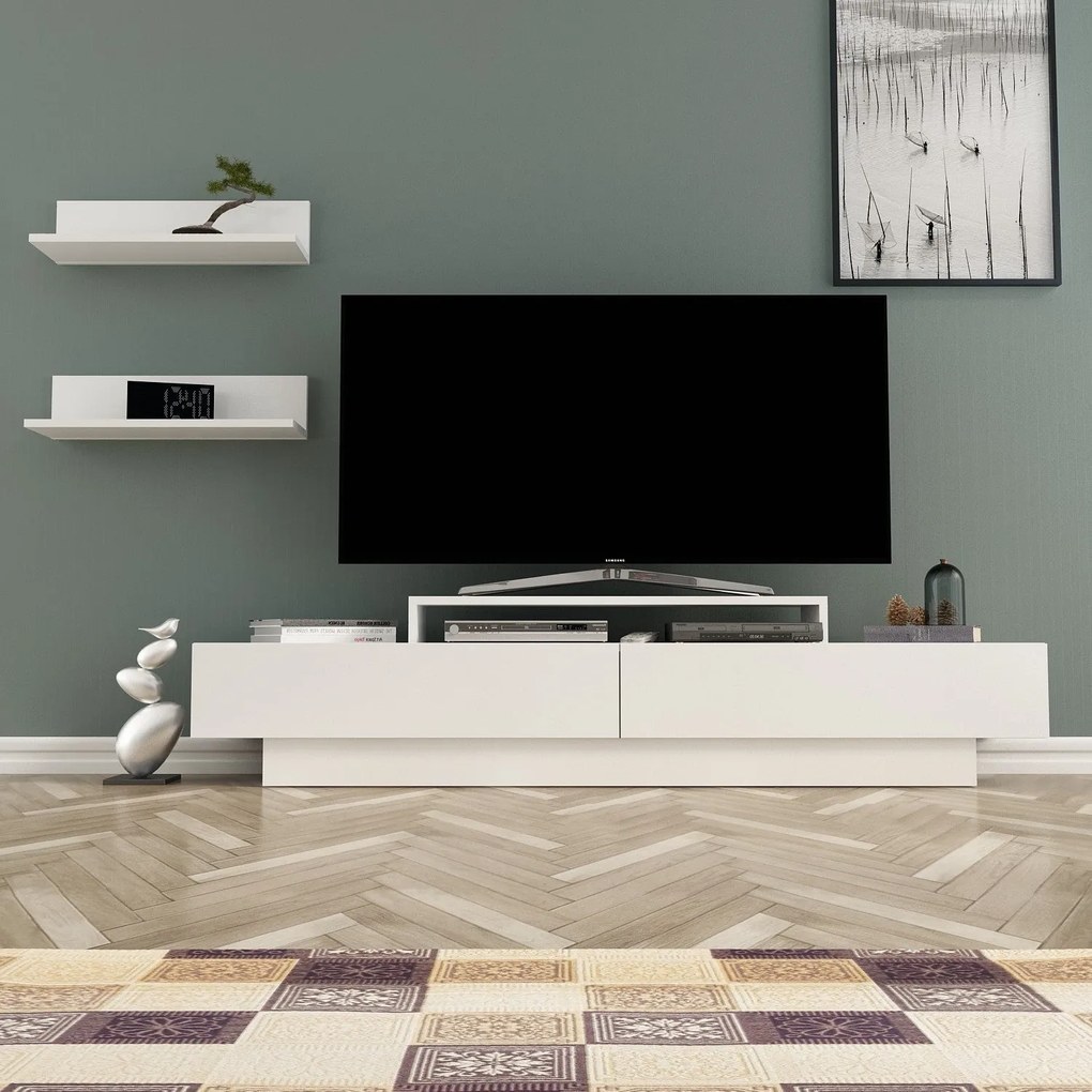 Móvel TV Lucca – Branco – 180x40x31 cm