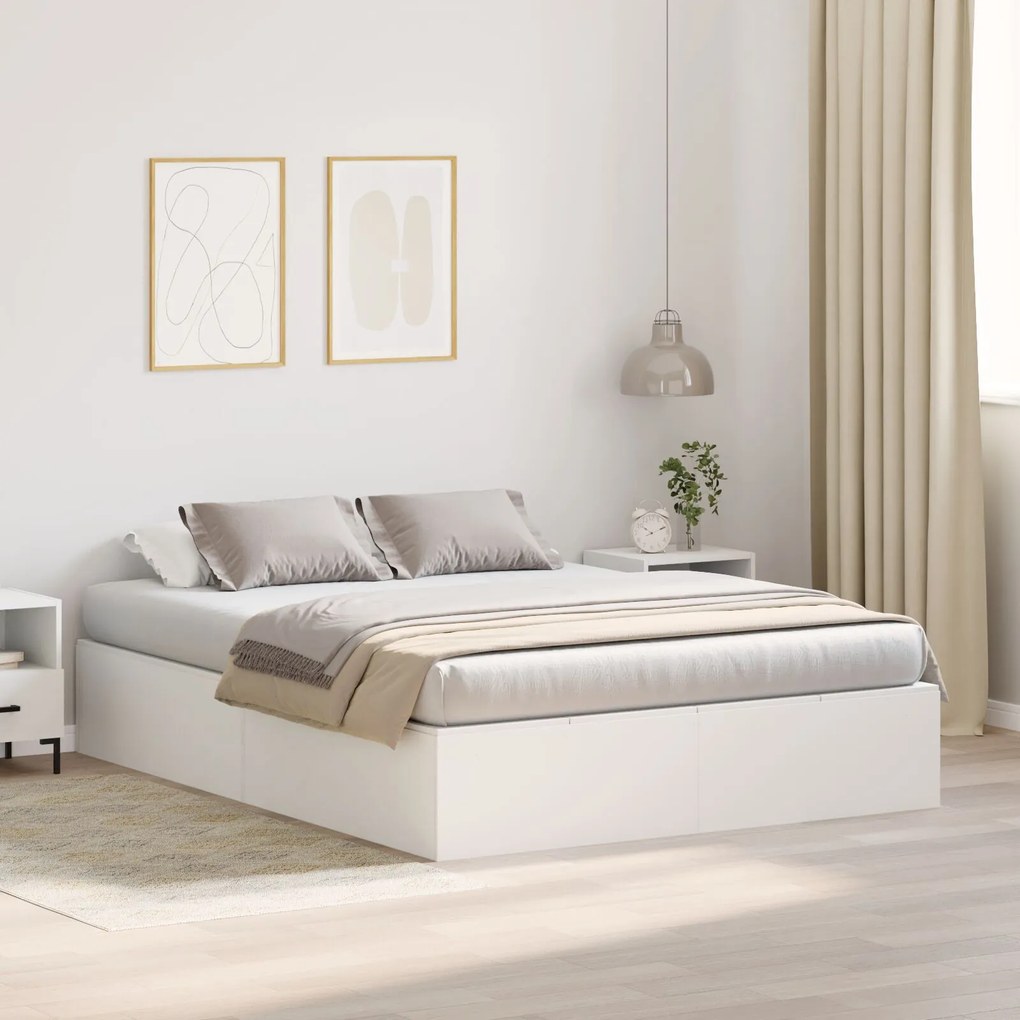Cama de Armazenamento vidaXL Branca 150x200 cm