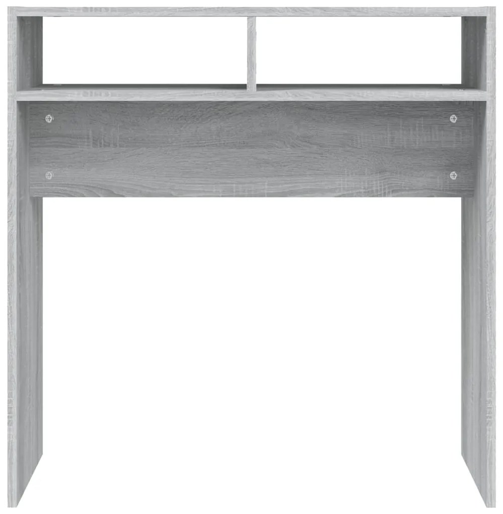 Mesa consola 78x30x80 cm derivados de madeira cinzento sonoma