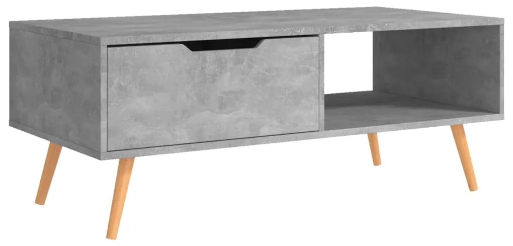 Mesa de centro derivados de madeira cinza cimento