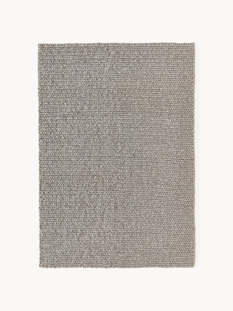 Tapete de lã com textura entrançada Bruna