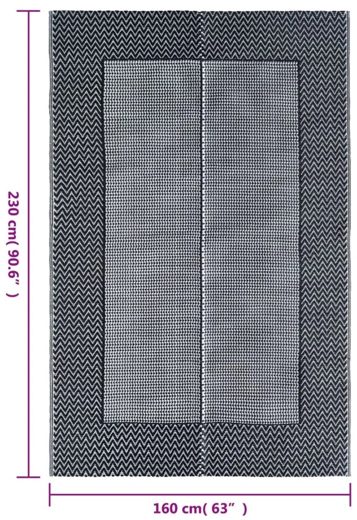 Tapete de exterior 160x230 cm ARAKIL PP cinzento