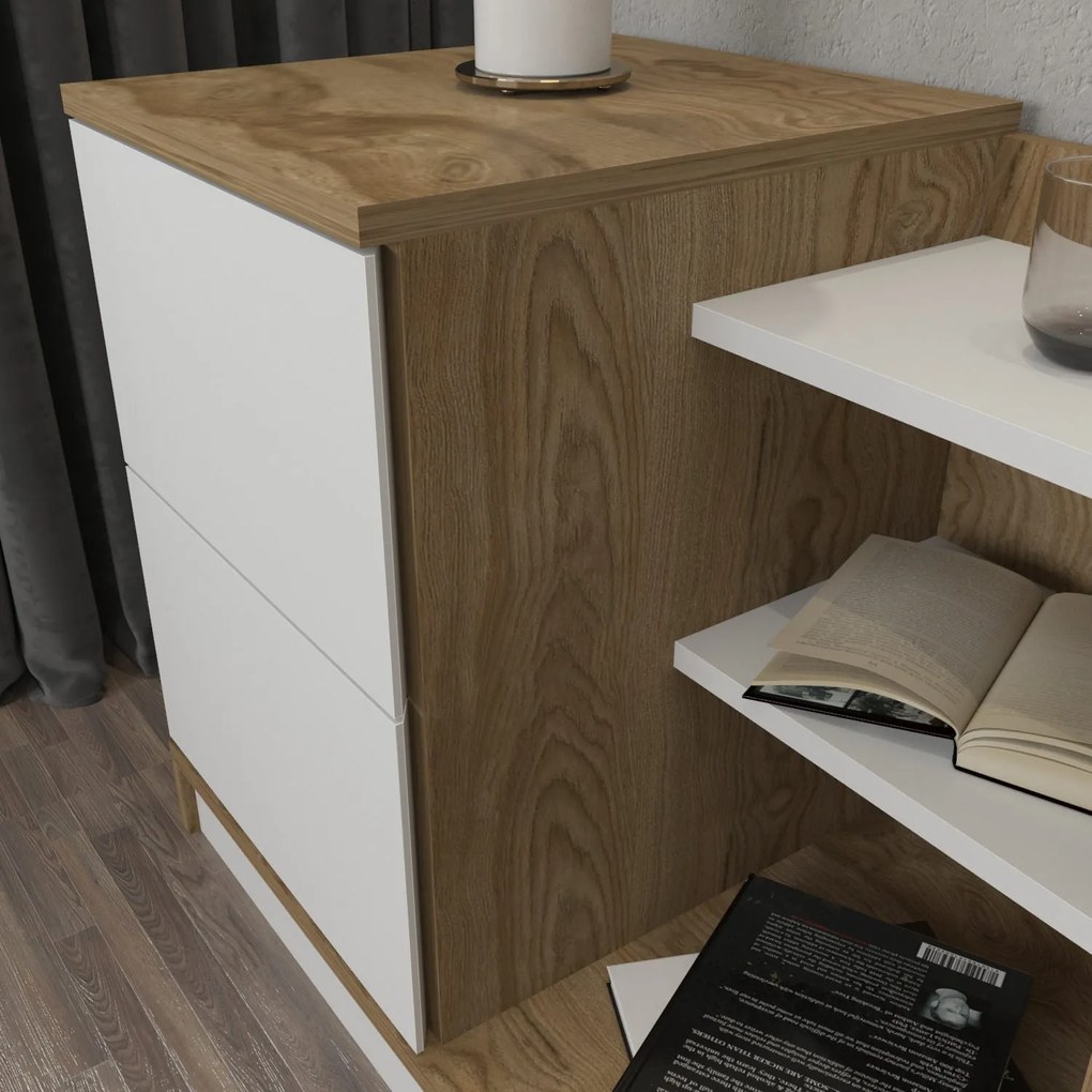 Mesa de Cabeceira Rena – Branco – 72 cm x 45 cm x 60 cm