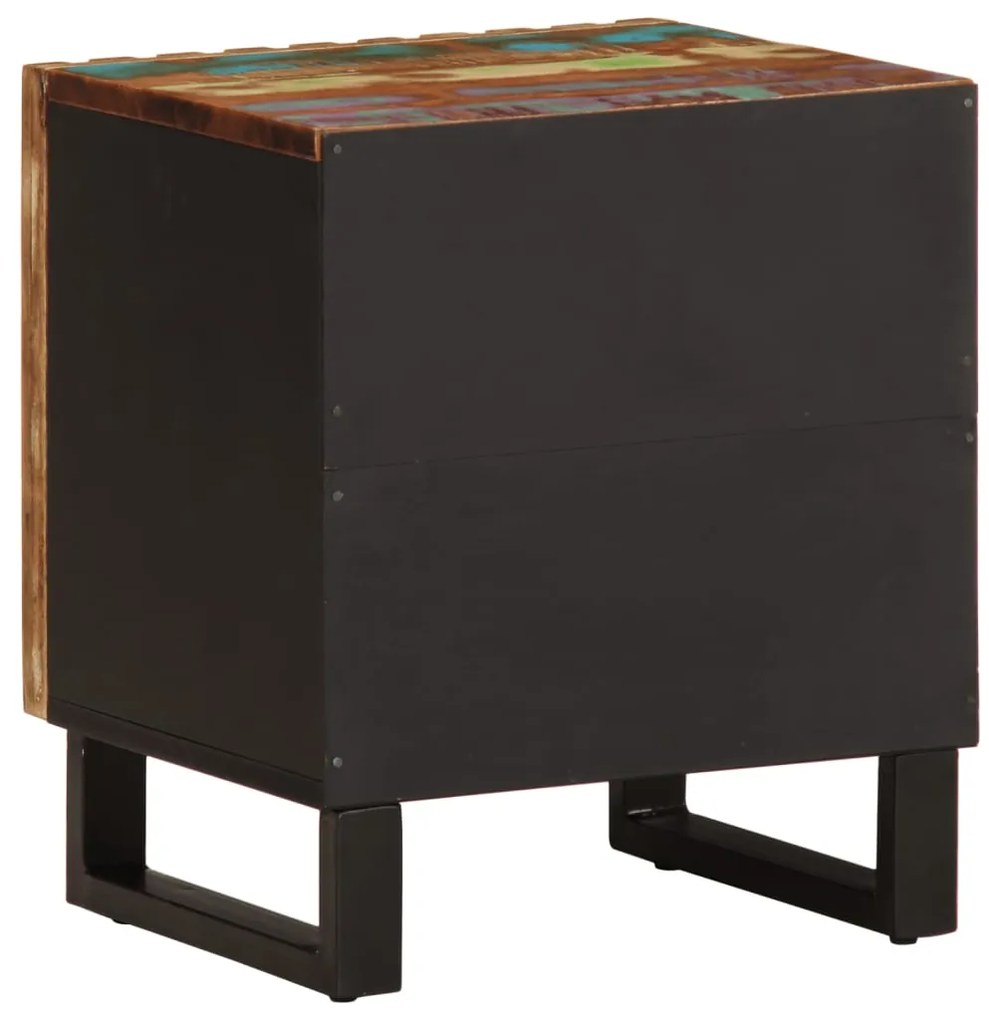 Mesa de cabeceira 40x34x46 cm madeira recuperada maciça