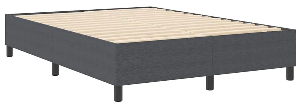 Cama Box vidaXL Cinza Escuro 160x200 cm Tecido de Veludo
