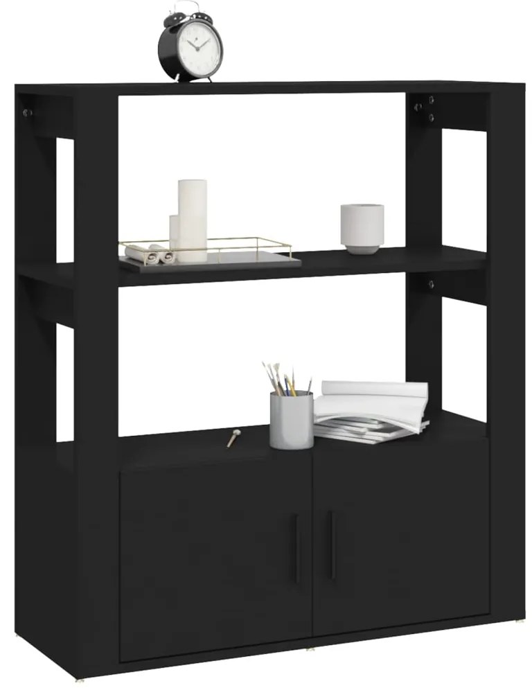 Aparador 80x30x90 cm derivados de madeira preto