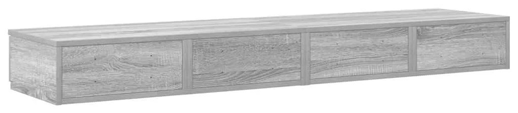 Caixas de Cama vidaXL Cinzento Sonoma 135x36,5x16,5 cm Madeira Derivad