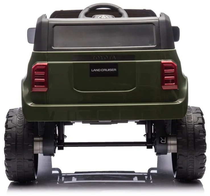 Carro elétrico para Crianças Toyota Land Cruiser PRADO 12V 4x4 Rodas Espuma EVA, assento couro ecológico Verde
