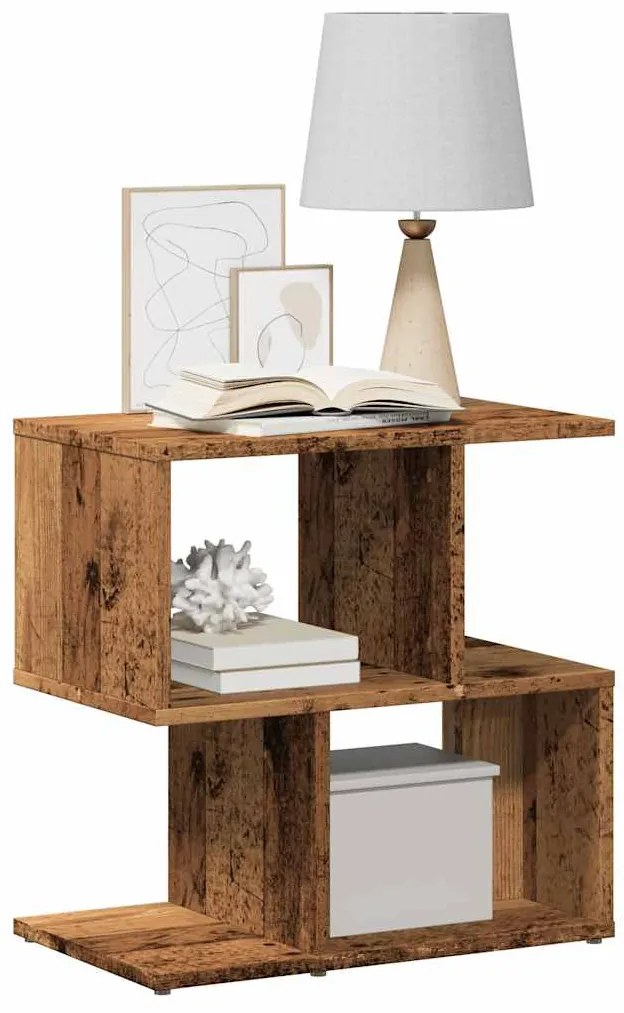 vidaXL Mesa de cabeceira madeira velha 50x30x51,5cm madeira trabalhada