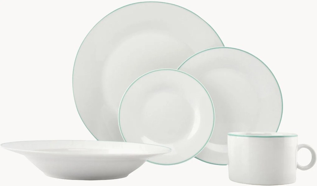 Conjunto de pequeno-almoço em porcelana Prim, 4 pessoas, conjunto de 20