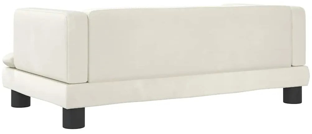 Cama para cães 70x45x30 cm veludo cor creme