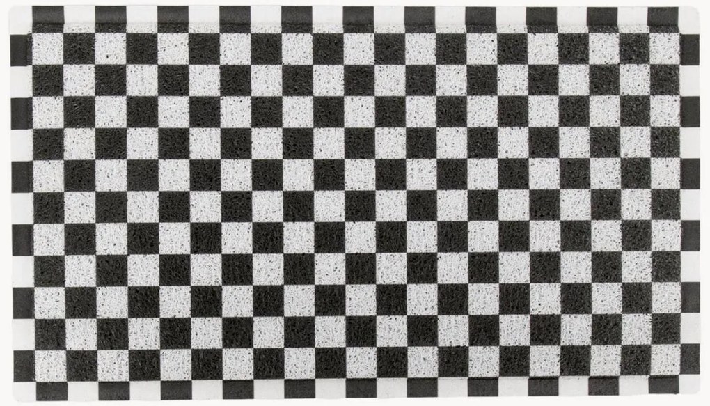 Tapete de entrada lavável Black Check