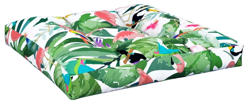 Almofadão para sofá de paletes 70x70x12 cm tecido multicolorido