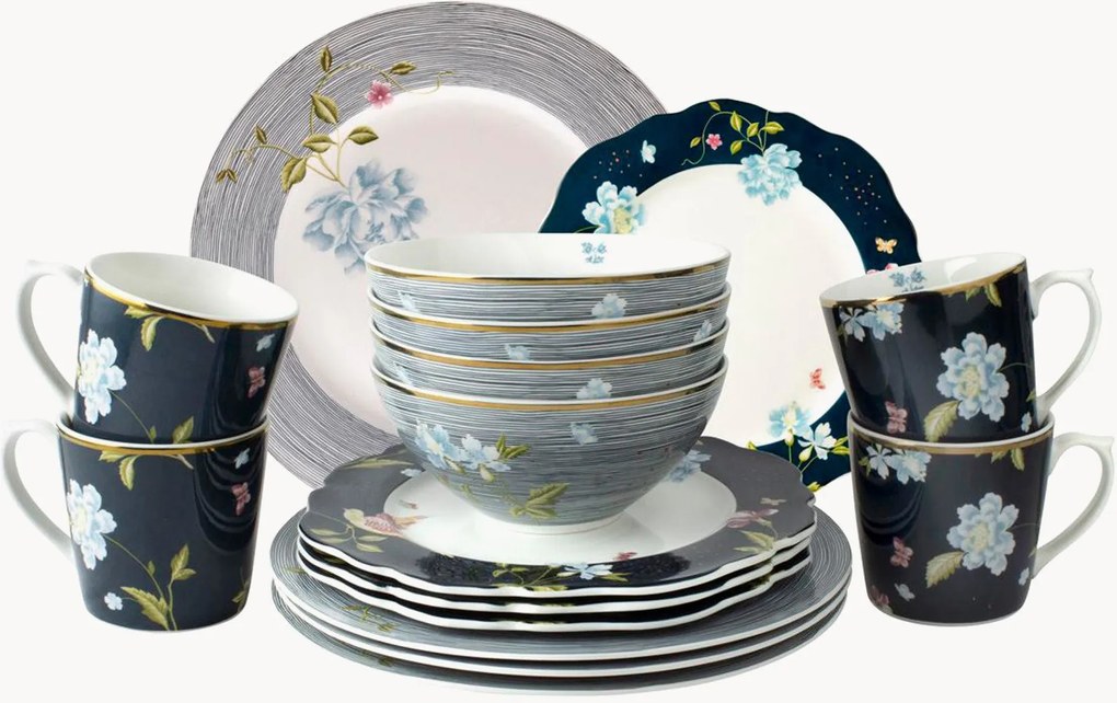 Conjunto de loiça Delig, 4 pessoas, conjunto de 16