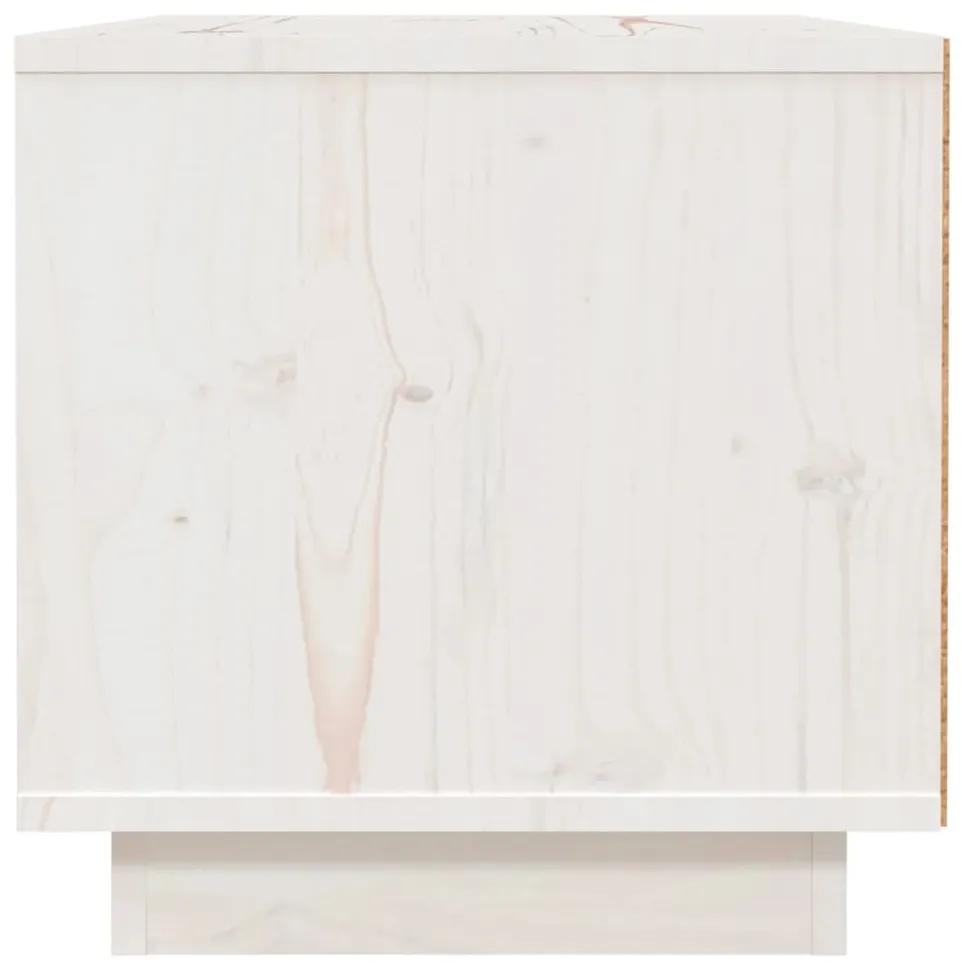 Mesa de cabeceira 40x34x45 cm madeira de pinho maciça branco