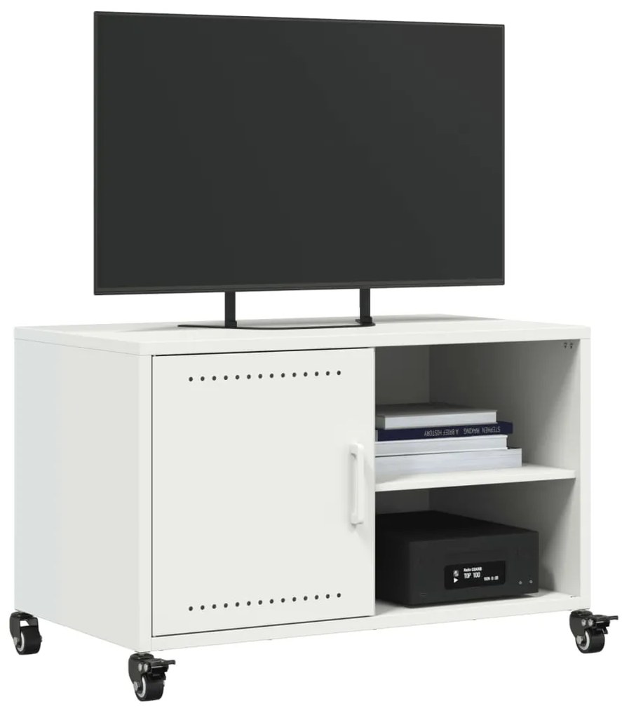 Móvel de TV 68x39x43,5 cm aço branco