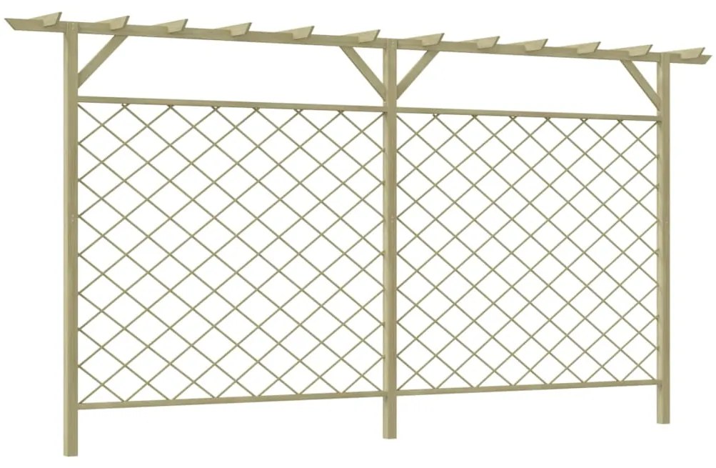 41726 vidaXL Cerca de treliça para jardim com pérgola no topo madeira