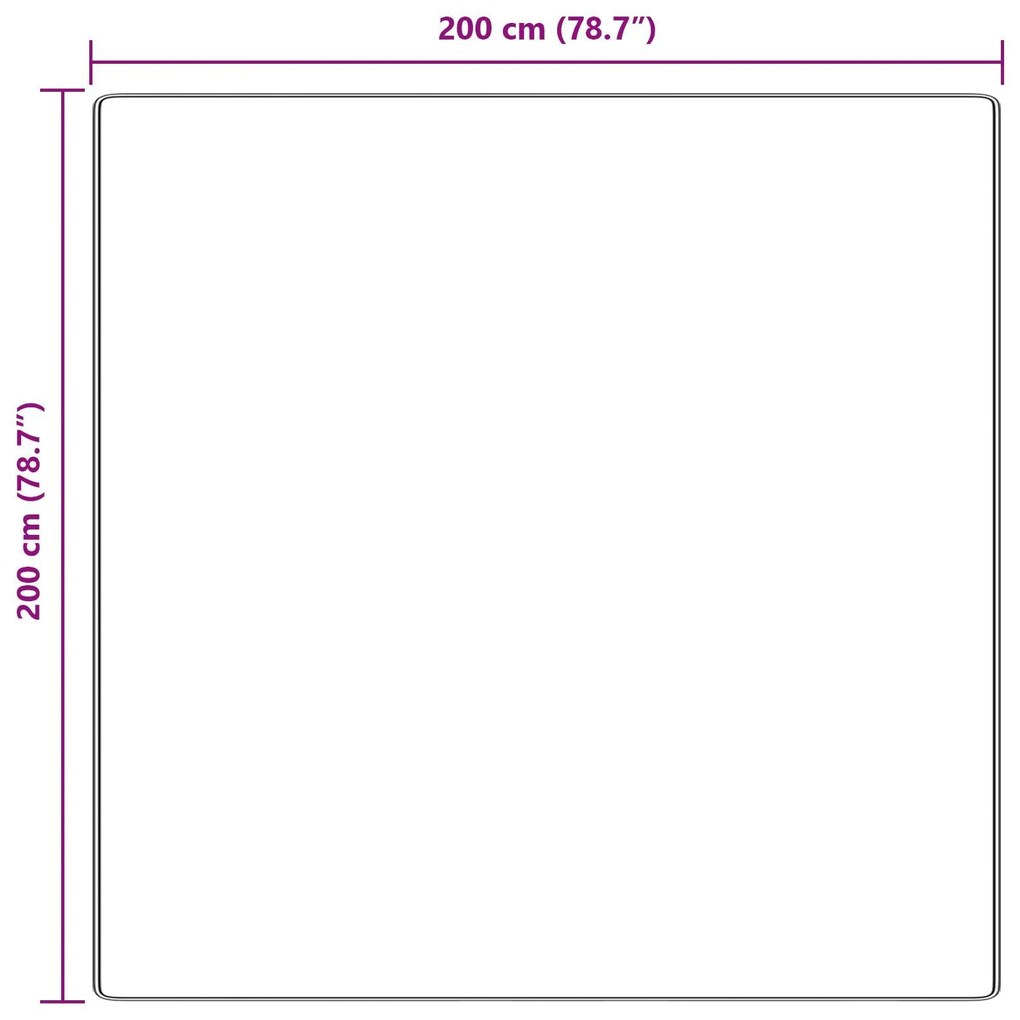 Tapete Shaggy vidaXL com Fundo de Látex Cinza Escuro 200x200 cm