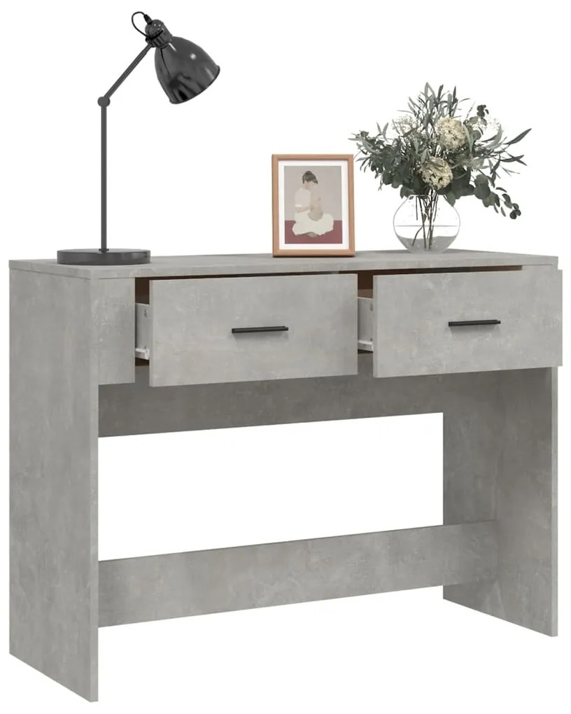 Mesa consola 100x39x75 cm derivados de madeira cinzento-cimento