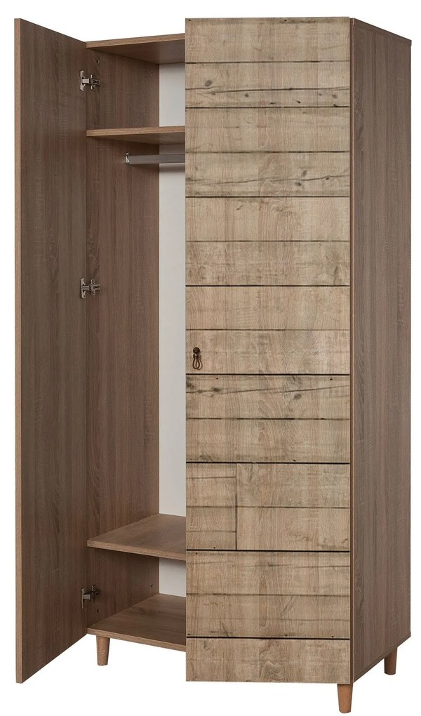 Guarda-roupa Stil – Carvalho Sonoma – 90x192x52 cm