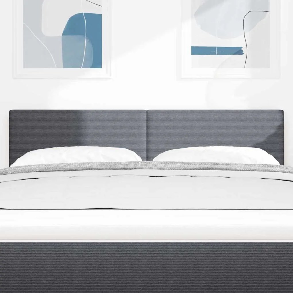 Cabeceira LED vidaXL Design Simples Cinza Escuro 80 cm Tecido de Velud