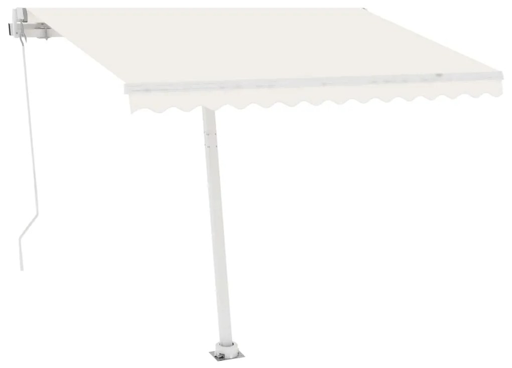 Toldo retrátil manual independente 350x250 cm cor creme